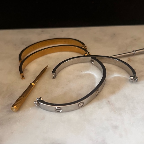 🌟New Gold Plated Stainless Steel Love Bracelet Bangle with Screwdriver - Picture 6 of 7